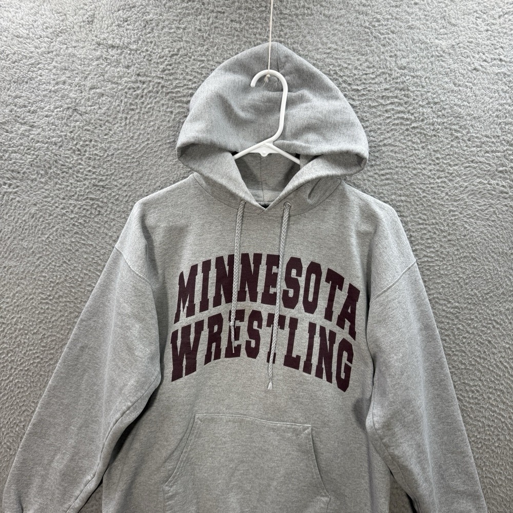 Vintage Hanes Sweatshirt Adult Large Gray Hoodie College Grunge Skater 90s Y2K - Picture 8 of 9